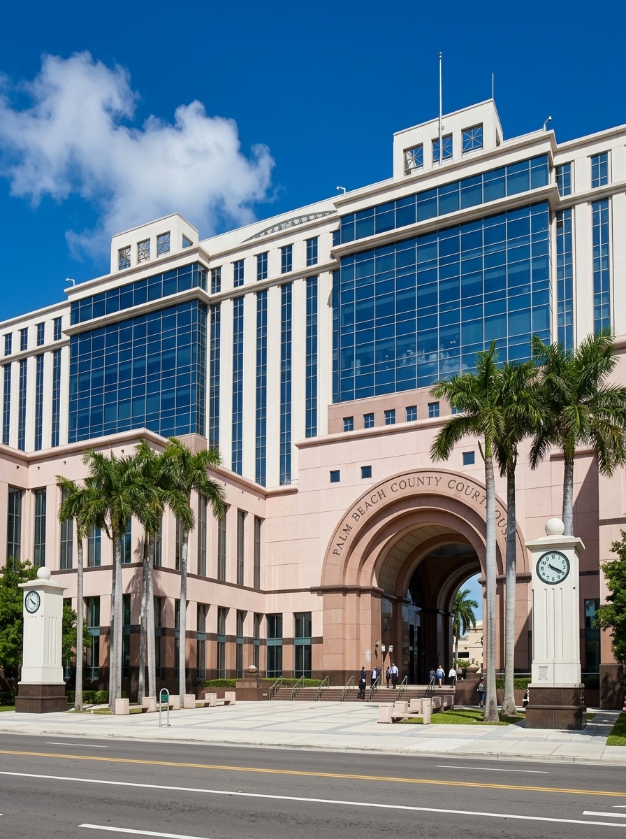 Palm Beach County Courthouse image related to reinstating probation after a violation in Florida